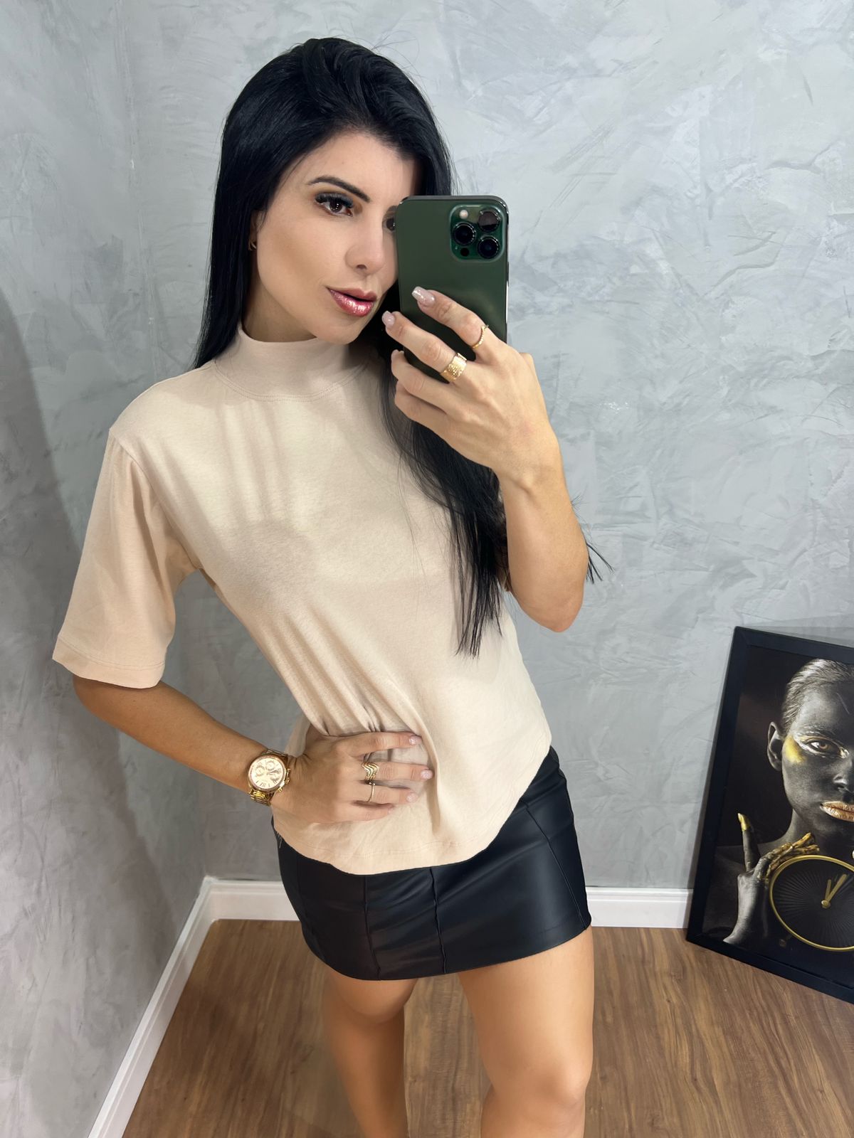 Blusa em algodão inspiração Zara